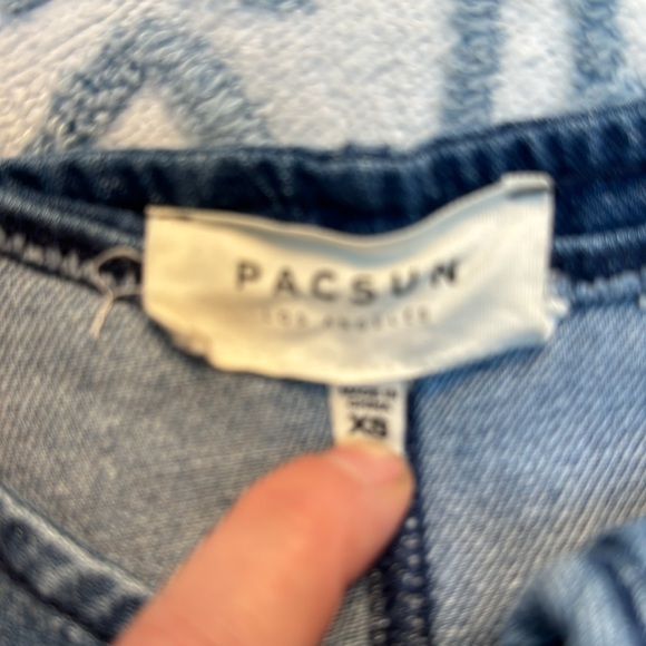 Pacsun denim dress with sweater - Picture 3 of 9